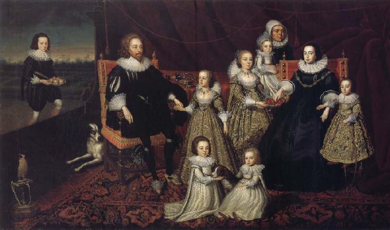 unknow artist Sir Thomas Lucy III and his family Norge oil painting art